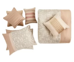 Broyhill Deline Hatched Tan 8-Piece Comforter Set 11 Broyhill Deline Hatched Tan 8-Piece Comforter Set -Broyhill Sales Store 810459640 1