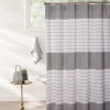 Frost Gray Woven Stripe Fabric Shower Curtain -Broyhill Sales Store 810460526 1