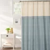 Ivory & Slate Blue Jacquard Shower Curtain 1 Ivory & Slate Blue Jacquard Shower Curtain -Broyhill Sales Store 810460537 1