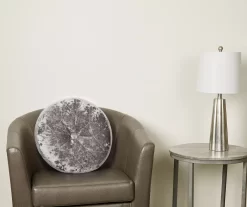 Jolie Gray Velvet Round Throw Pillow -Broyhill Sales Store 810461694 1