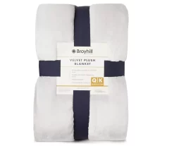 Broyhill Gray Velvet Plush Blanket 7 Broyhill Gray Velvet Plush Blanket -Broyhill Sales Store 810469142