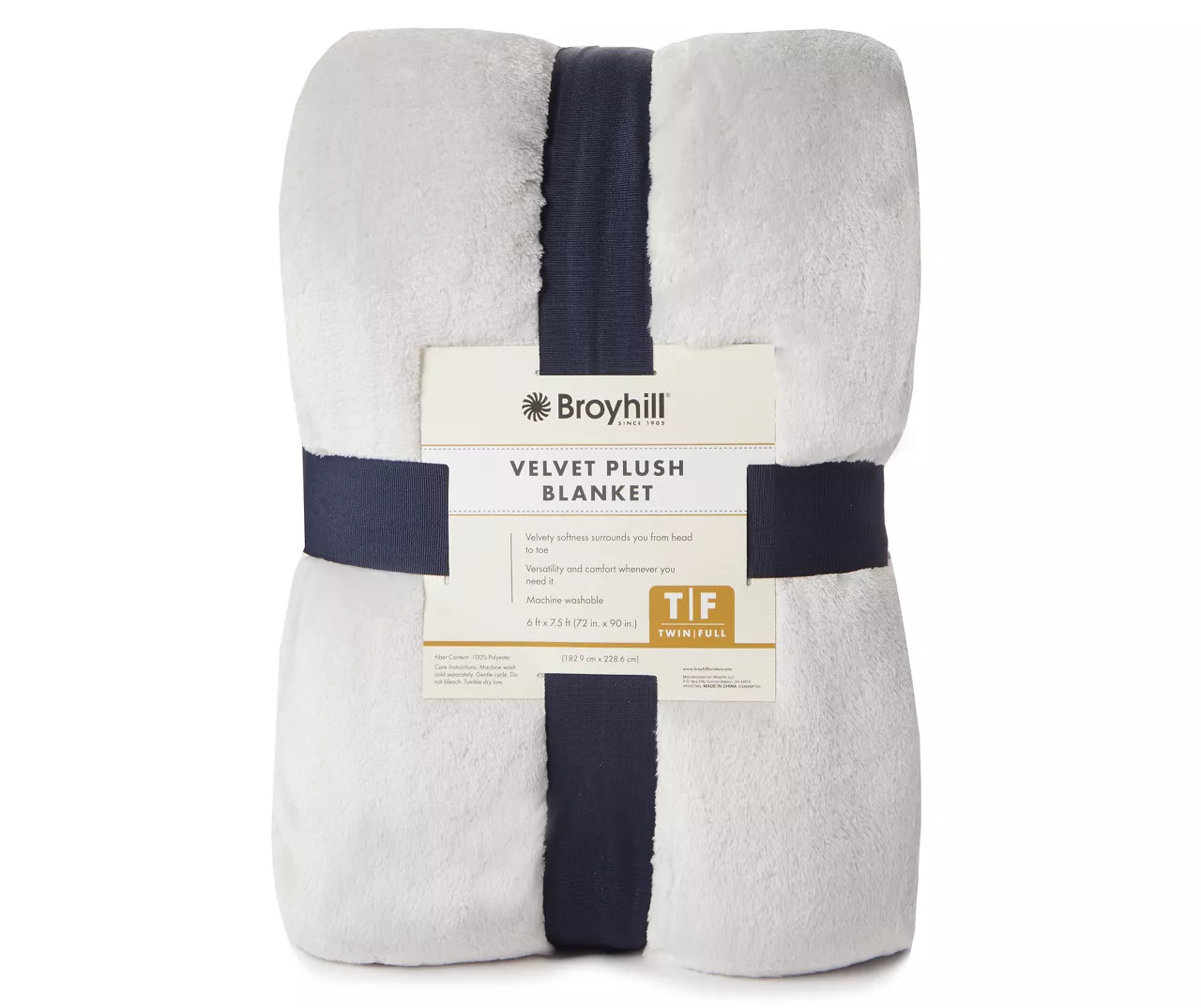 Broyhill Gray Velvet Plush Blanket 3 Broyhill Gray Velvet Plush Blanket