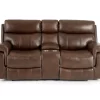 Wellsley Leather Power Reclining Console Loveseat -Broyhill Sales Store 810469259 3