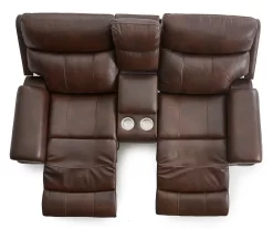 Wellsley Leather Power Reclining Console Loveseat -Broyhill Sales Store 810469259 8