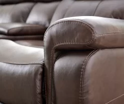 Wellsley Leather Power Reclining Console Loveseat -Broyhill Sales Store 810469259 9