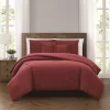 Broyhill Deep Red Crinkle 5-Piece Comforter Set