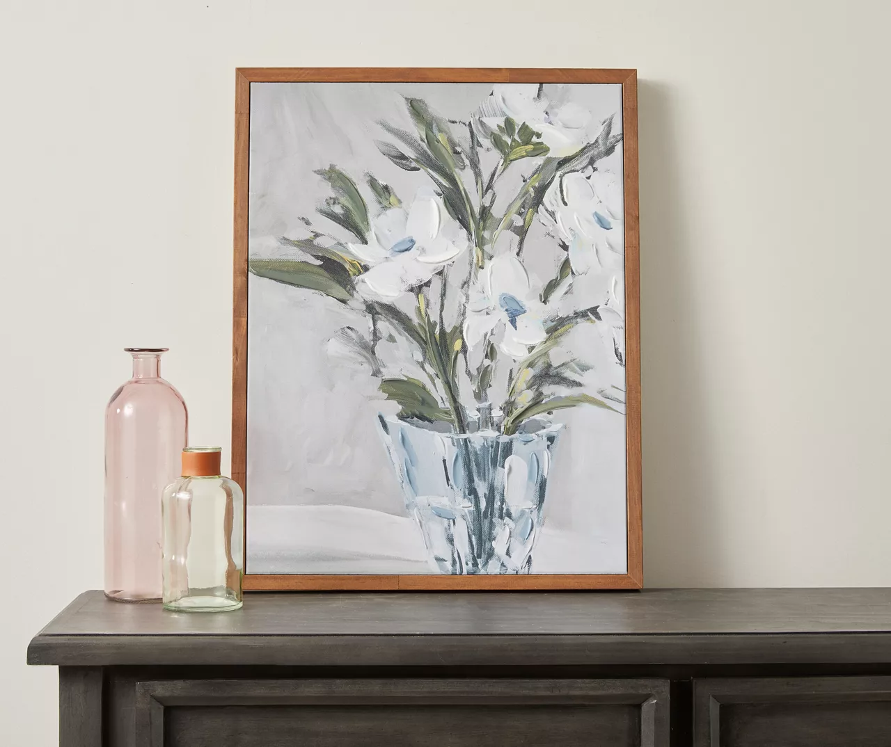 Blue Floral Vase Framed Canvas 4 Blue Floral Vase Framed Canvas - Image 2