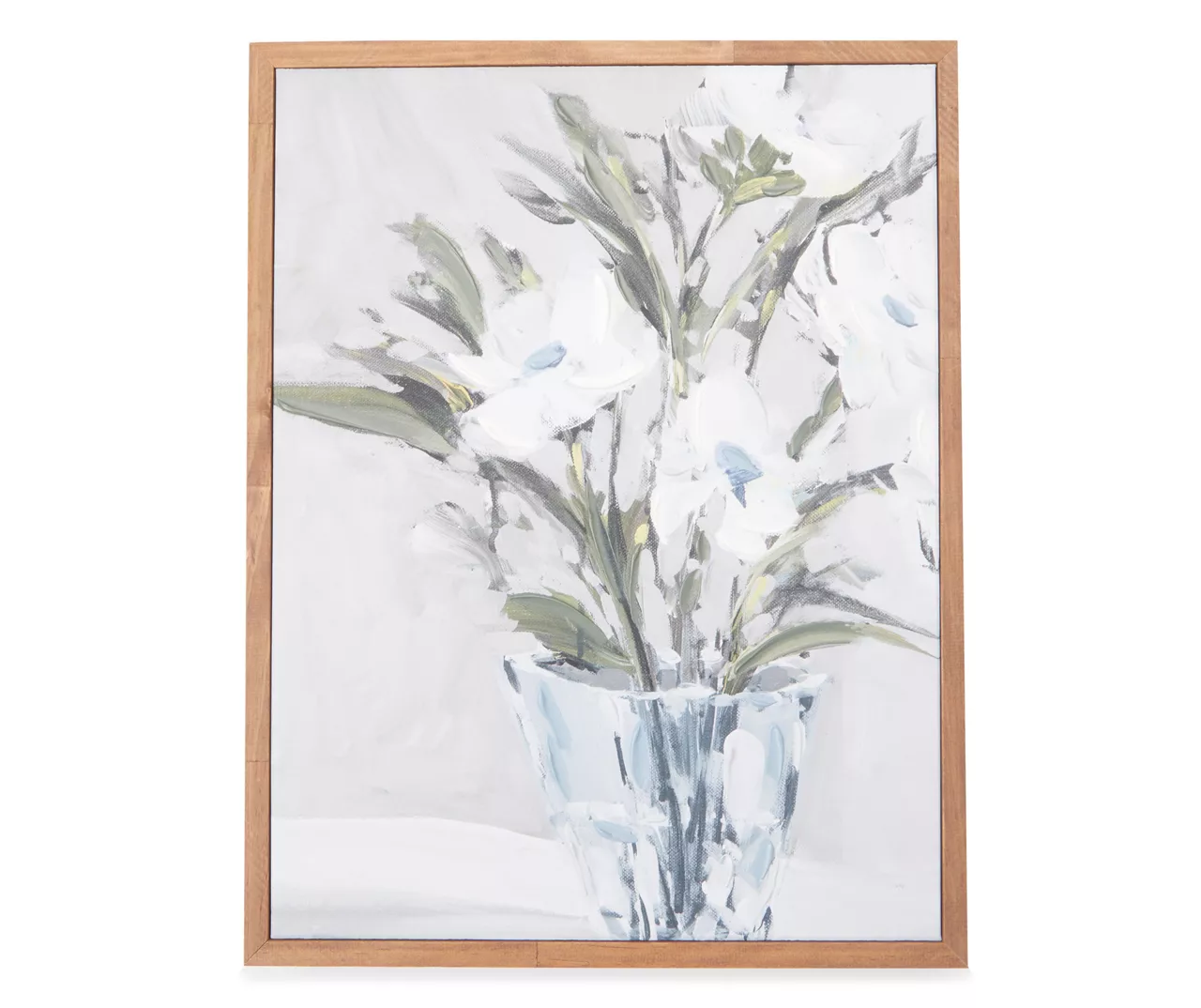 Blue Floral Vase Framed Canvas 3 Blue Floral Vase Framed Canvas