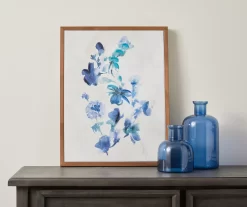 Blue Flowers Framed Canvas 8 Blue Flowers Framed Canvas -Broyhill Sales Store 810498697 2