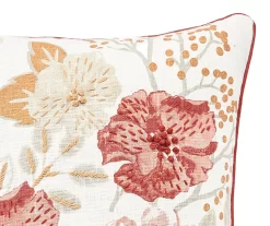 Rust Floral Throw Pillow -Broyhill Sales Store 810515803 3