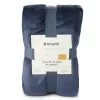 Navy Queen/King Velvet Plush Blanket 2 Navy Queen/King Velvet Plush Blanket -Broyhill Sales Store 810519402