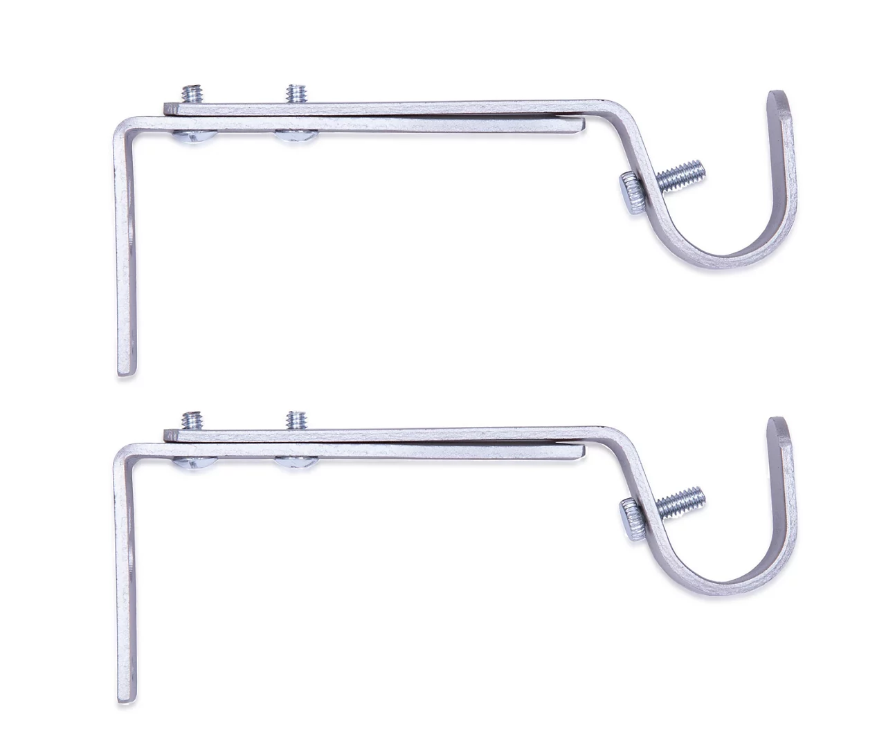 Legacy Satin Nickel Adjustable Curtain Rod Brackets, 2-Pack 3 Legacy Satin Nickel Adjustable Curtain Rod Brackets, 2-Pack