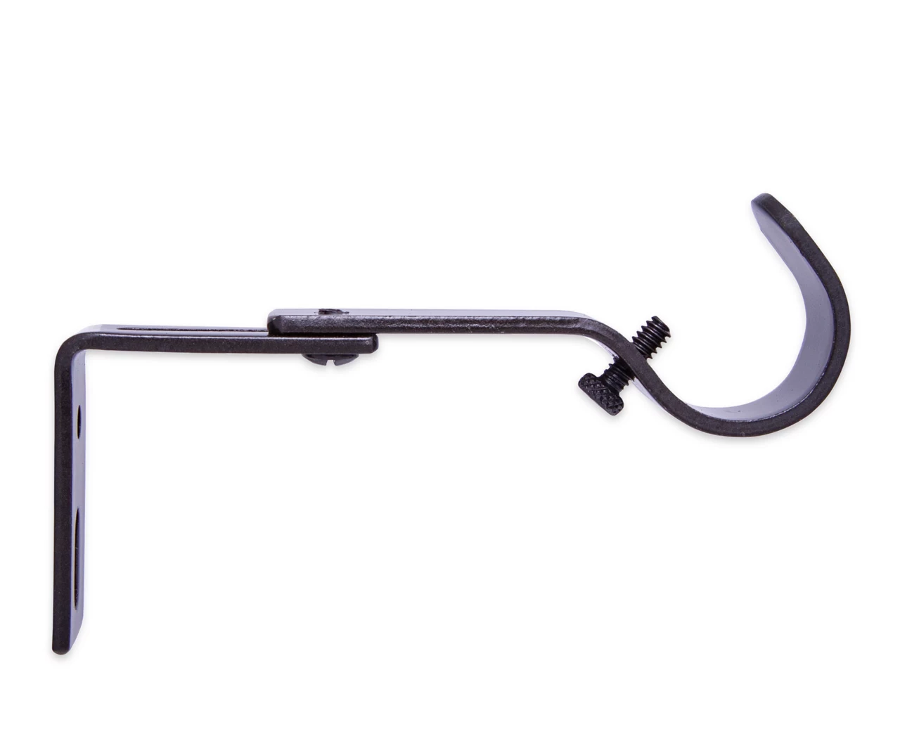 Legacy Brown-Black Adjustable Curtain Rod Brackets, 2-Pack 6 Legacy Brown-Black Adjustable Curtain Rod Brackets, 2-Pack - Image 4