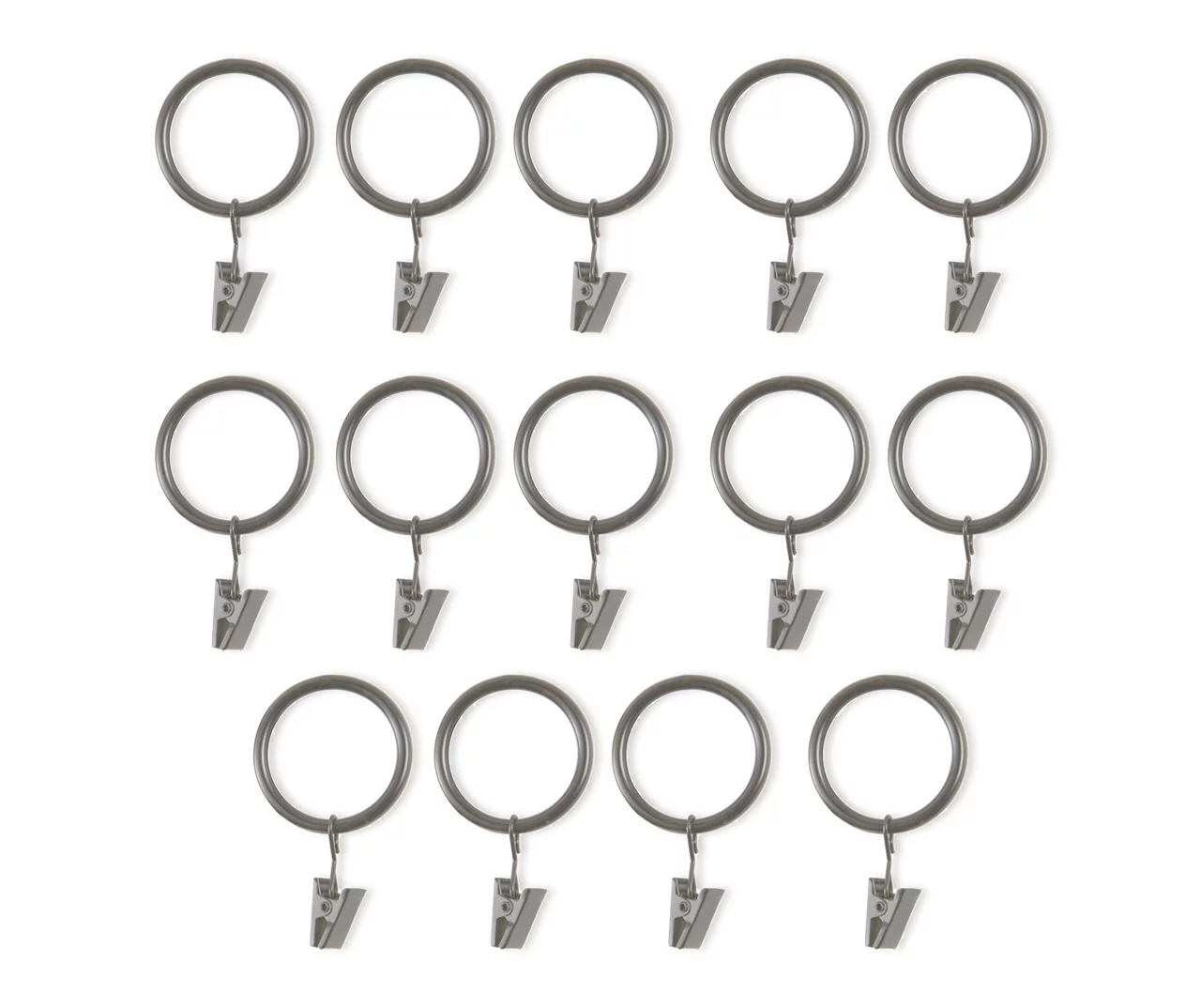 Legacy Antique Pewter Curtain Rod Clip Rings, 14-Pack 5 Legacy Antique Pewter Curtain Rod Clip Rings, 14-Pack - Image 3