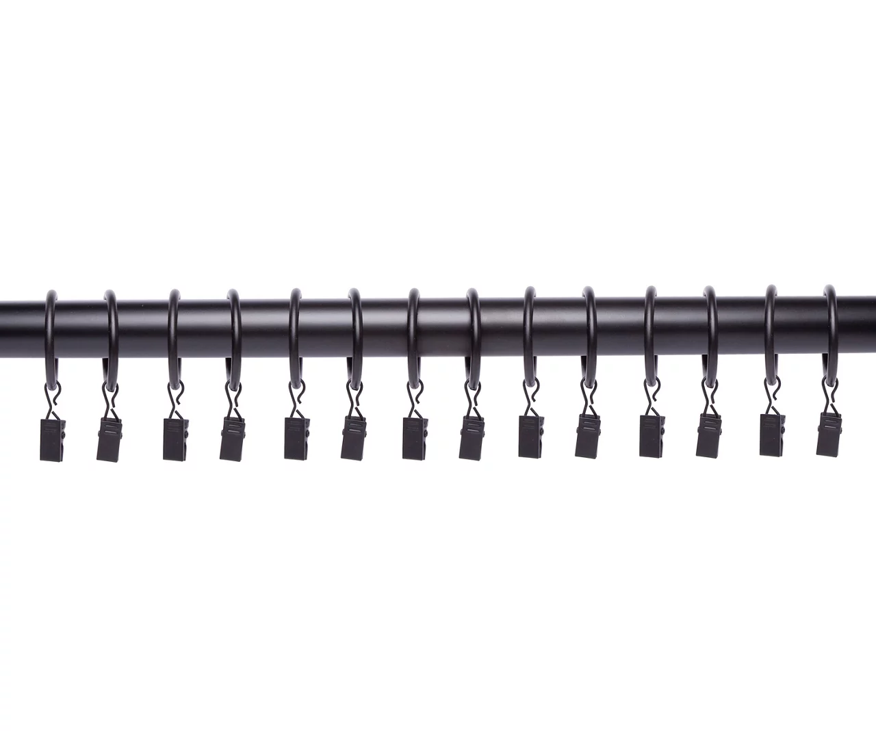 Legacy Brown & Black Curtain Rod Clip Rings, 14-Pack 4 Legacy Brown & Black Curtain Rod Clip Rings, 14-Pack - Image 2