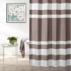 Tan & White Embossed Waffle Striped Shower Curtain 1 Tan & White Embossed Waffle Striped Shower Curtain -Broyhill Sales Store 810528240