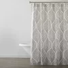White & Brown Floral Wave Fabric Shower Curtain -Broyhill Sales Store 810528299