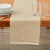 Beige & Tan Diagonal Stripe Table Runner