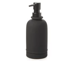 Matte Black Rubberized Lotion Pump