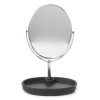 Matte Black Rubberized Oval Tray Mirror -Broyhill Sales Store 810530734
