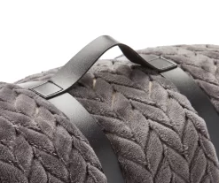 Atmosphere Gray Zigzag-Embossed Velvet King Blanket -Broyhill Sales Store 810531014 3