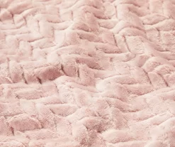 Sepia Rose Zigzag-Embossed Velvet King Blanket -Broyhill Sales Store 810531015 810617577 3
