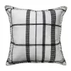 Madison White & Black Plaid Square Throw Pillow