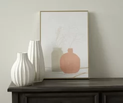 Pink & Gray Potted Plants Framed Canvas 8 Pink & Gray Potted Plants Framed Canvas -Broyhill Sales Store 810540305 2