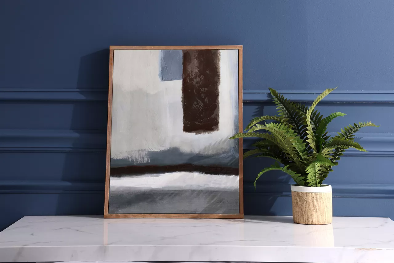 Brown & Gray Abstract 2 Wall Canvas 5 Brown & Gray Abstract 2 Wall Canvas - Image 3