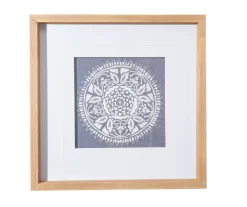 Blue & White Medallion Framed Print