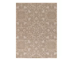 Broyhill Sandpointe Tan & Ecru Damask Outdoor Area Rug -Broyhill Sales Store 810546502 810546501 810546500 1 1