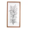 Black & Brown Botanical Line Drawing Leafy Plant Framed Wall Art -Broyhill Sales Store 810547367