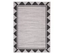 Broyhill Gray & Black Geometric Border Outdoor Area Rug 8 Broyhill Gray & Black Geometric Border Outdoor Area Rug -Broyhill Sales Store 810547881