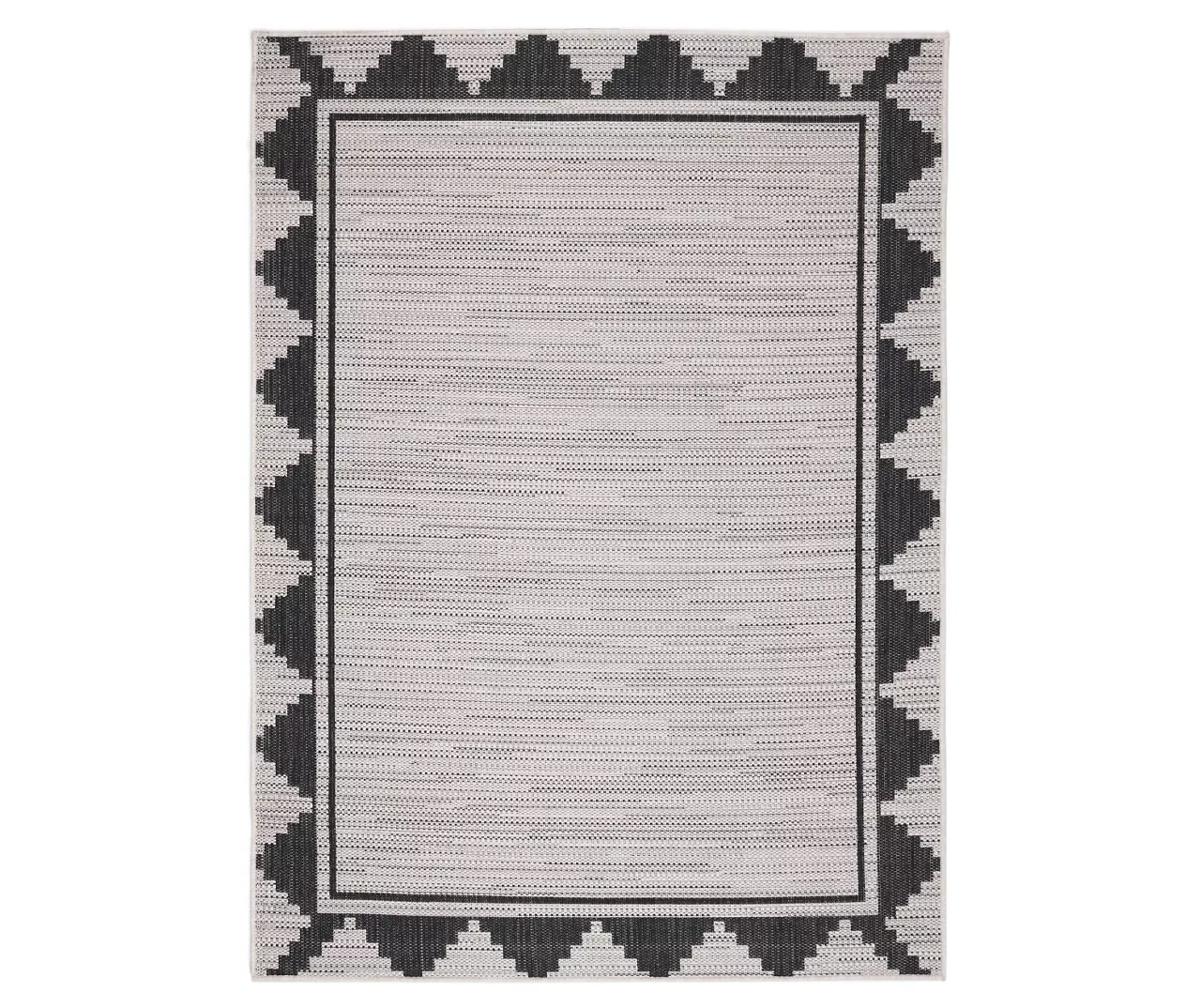 Broyhill Gray & Black Geometric Border Indoor/Outdoor Area Rug 3 Broyhill Gray & Black Geometric Border Indoor/Outdoor Area Rug