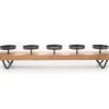 Wood & Metal 5-Tier Pillar Candle Holder -Broyhill Sales Store 810548907