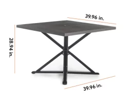 Autumn Cove Brown Wood Look Square Steel Patio Dining Table 14 Autumn Cove Brown Wood Look Square Steel Patio Dining Table -Broyhill Sales Store 810553658 99 2 1