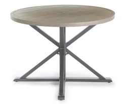 Broyhill Sales Store 28 Sandpointe Neutral Steel Round Patio Dining Table