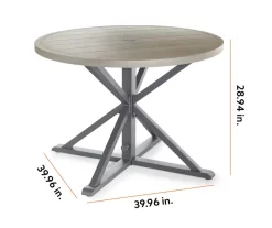 Sandpointe Neutral Steel Round Patio Dining Table -Broyhill Sales Store 810554377 99 2