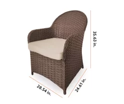 Broyhill Autumn Cove All-Weather Wicker Cushioned Patio Captain's Dining Chair -Broyhill Sales Store 810554526 99 1