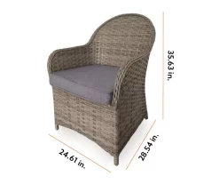 Broyhill Autumn Cove All-Weather Wicker Cushioned Patio Captain's Dining Chair -Broyhill Sales Store 810554527 99 1