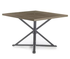 Broyhill Autumn Cove Wood Look Square Steel Patio Dining Table -Broyhill Sales Store 810557039 1