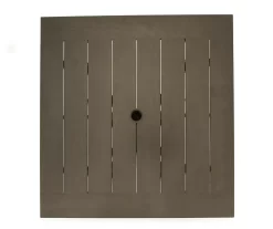 Autumn Cove Light Brown Wood Look Square Steel Patio Dining Table -Broyhill Sales Store 810557039 3 1