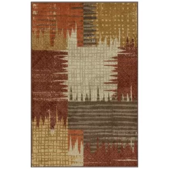 Broyhill Brown & Red Abstract Patchwork Accent Rug 28 Broyhill Brown & Red Abstract Patchwork Accent Rug -Broyhill Sales Store 810557651 1