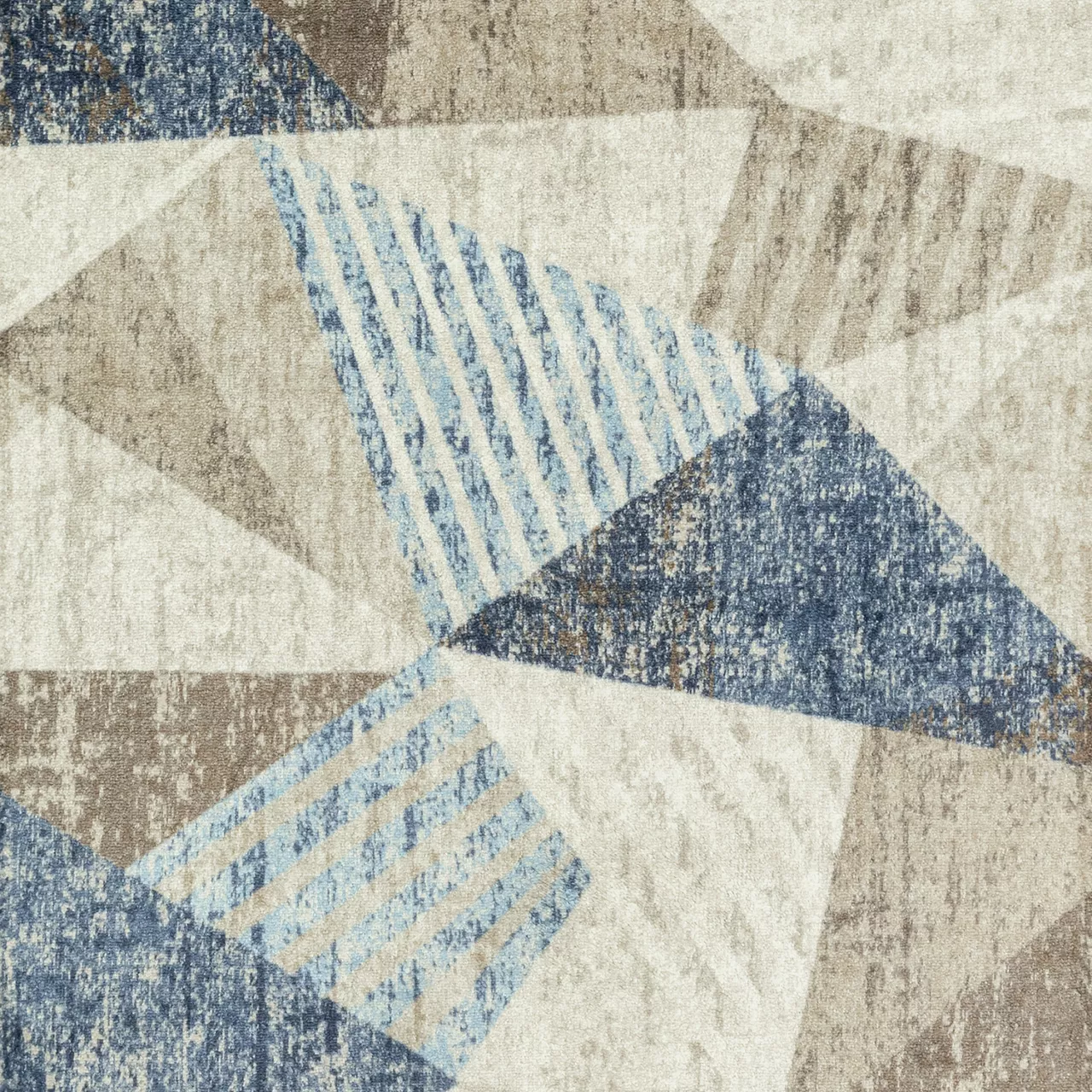Broyhill Blue & Brown Modern Angles Accent Rug 14 Broyhill Blue & Brown Modern Angles Accent Rug - Image 12