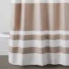 Warm Gray & White Color Block Waffle-Knit Fabric Shower Curtain -Broyhill Sales Store 810559976
