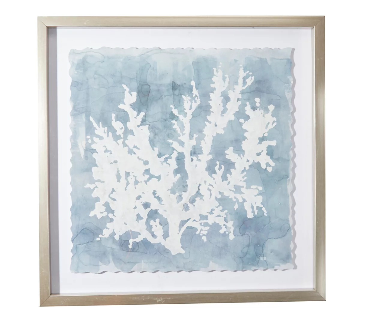 Blue & White Abstract Coral Framed Wall Art 3 Blue & White Abstract Coral Framed Wall Art
