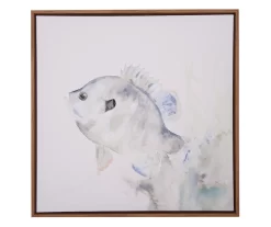 Blue & Brown Fish 2 Framed Canvas