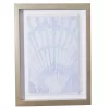 Light Blue Shell Fringe-Trim Framed Wall Plaque -Broyhill Sales Store 810561165
