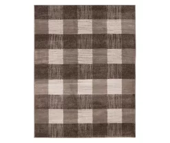 Broyhill Regina Brown & Greige Checkerboard Area Rug