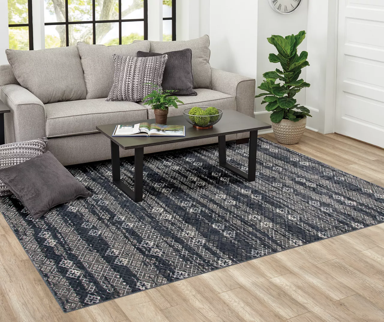 Broyhill Dancaster Nightfall & Shade Geometric Area Rug 4 Broyhill Dancaster Nightfall & Shade Geometric Area Rug - Image 2